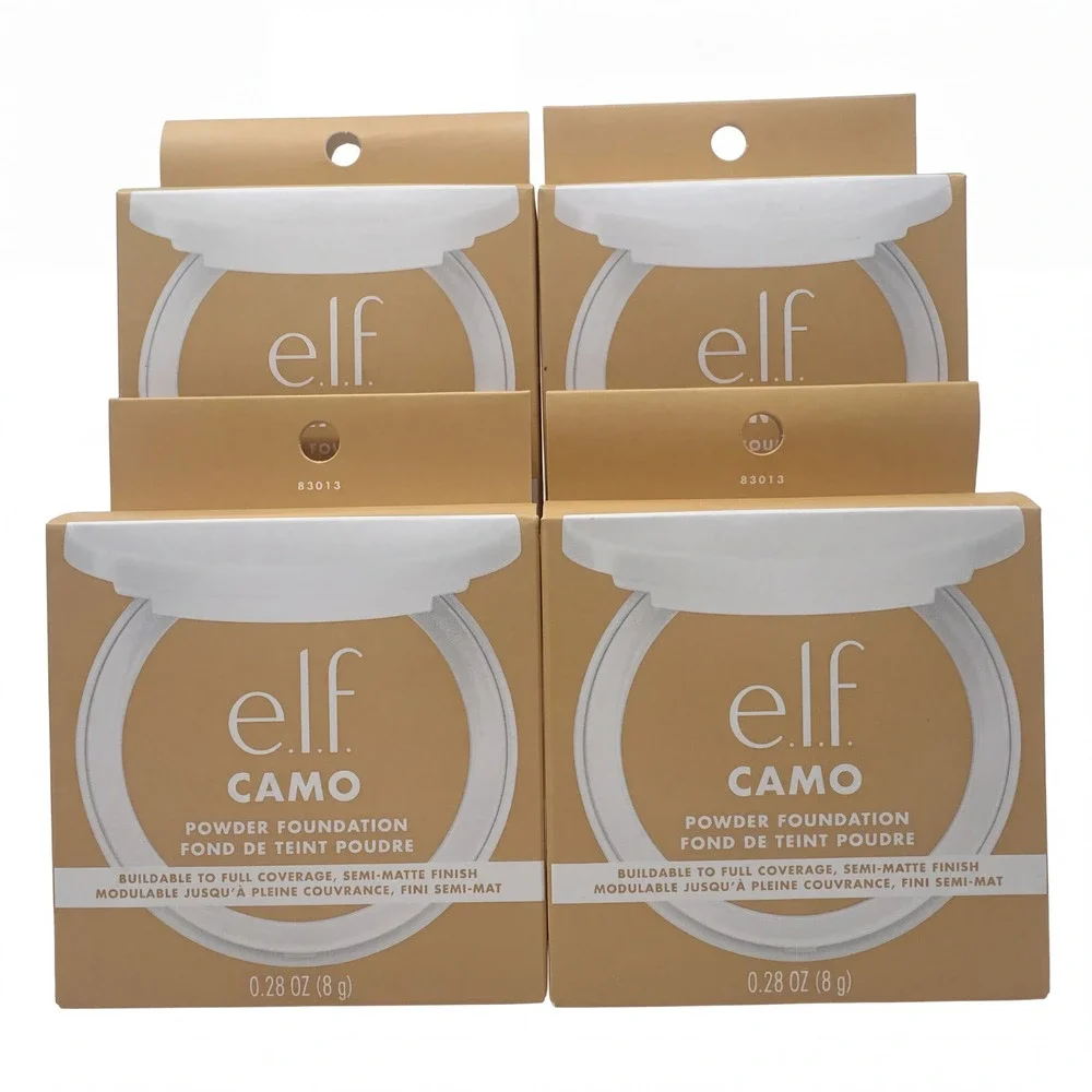 4 Pack E.l.f. Camo Powder Foundation Makeup - Light 240 W - 0.28 oz. Elf